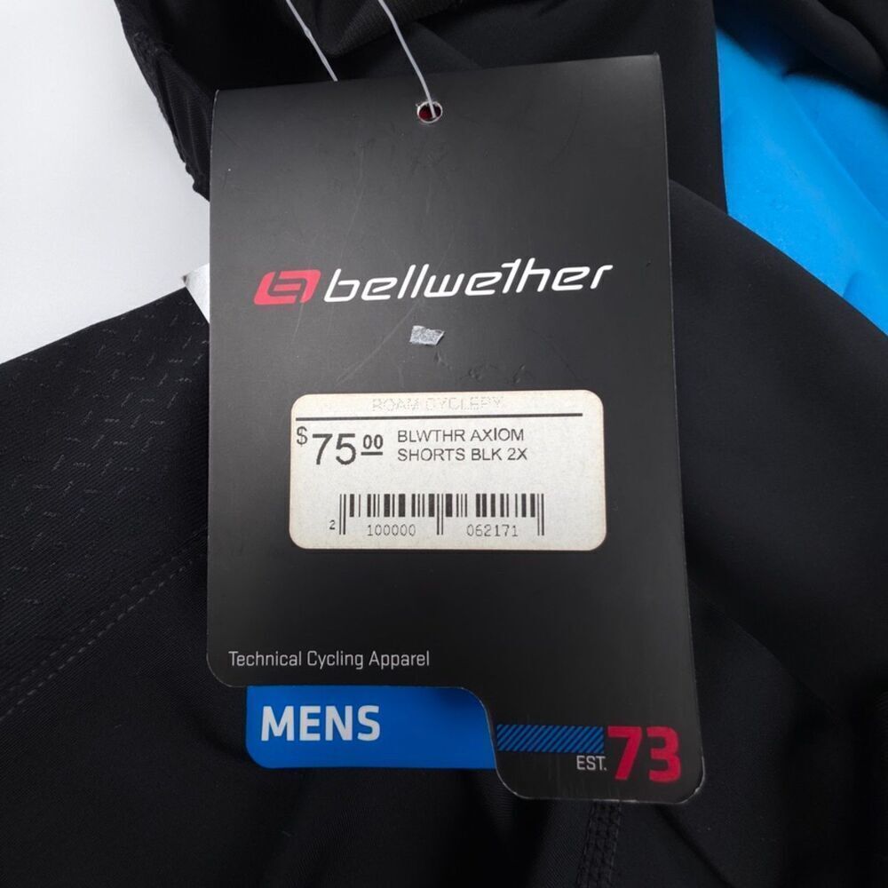 NWT Bellwether Axiom Shorts Padded Reflective Cycling Biking Chamois Black XXL - Picture 2 of 14
